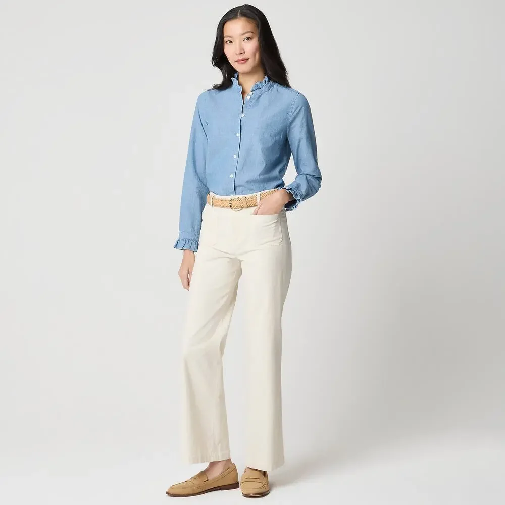 J.Crew Lizzie Wide Leg Pant Natural Ivory Size 25